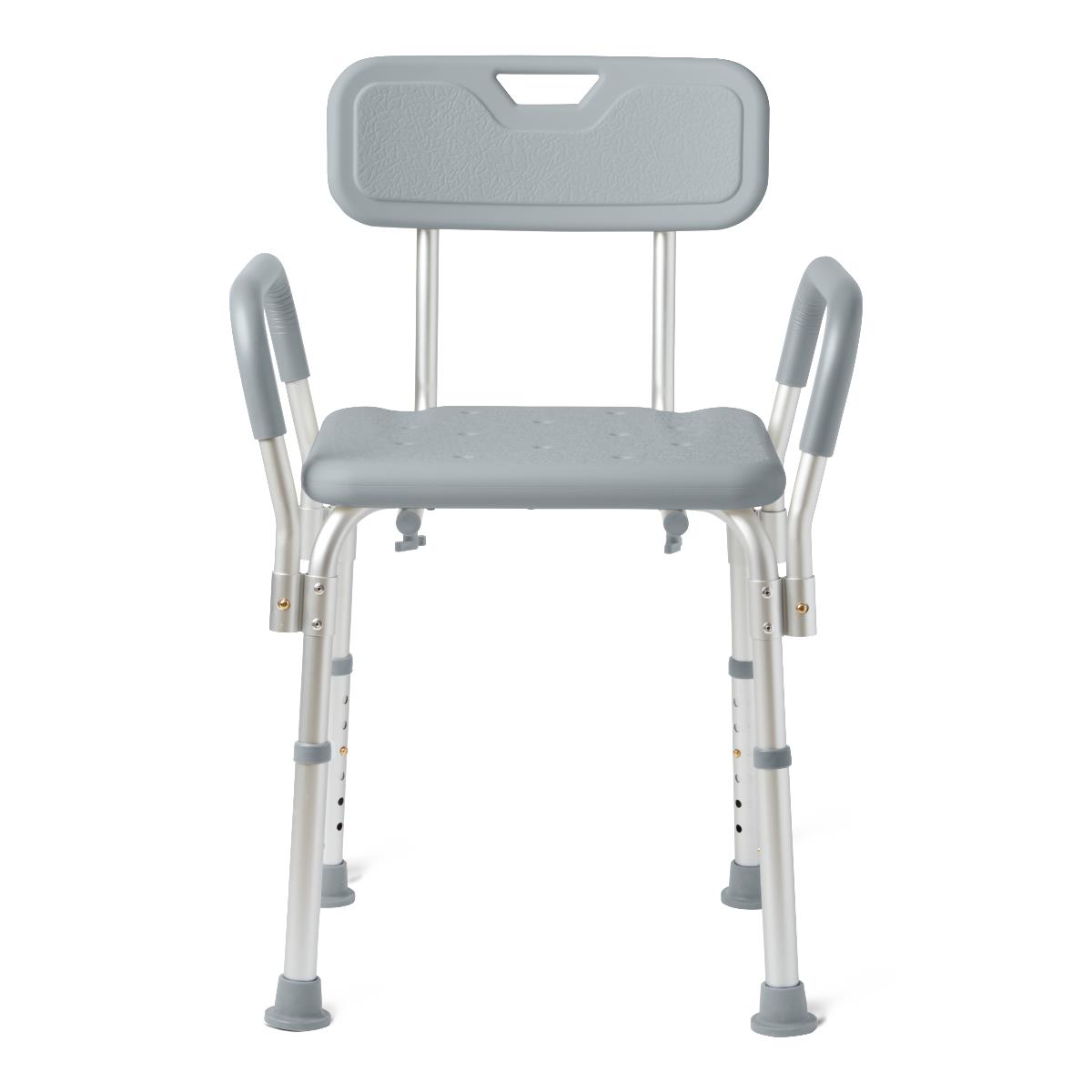 Shower chair with arms and back