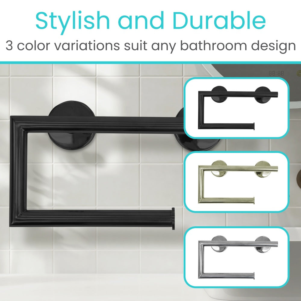 Metal Grab Bar with Toilet Paper Holder