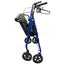 Bariatric 4 Wheel Rollator Adjustable Height / Heavy Duty / Folding Steel Frame