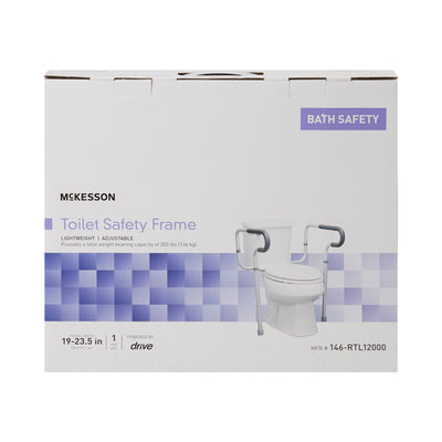 Toilet Safety Rail McKesson Gray Aluminum