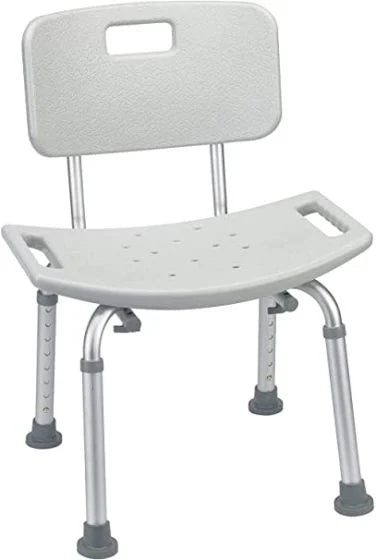 Deluxe Aluminum Bath Chair With Tool-free Removable Back