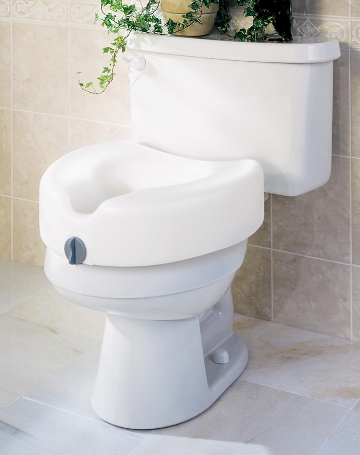 5" Raised Toilet Seat, With Lock, No Arms, 400 lb. Weight Capacity