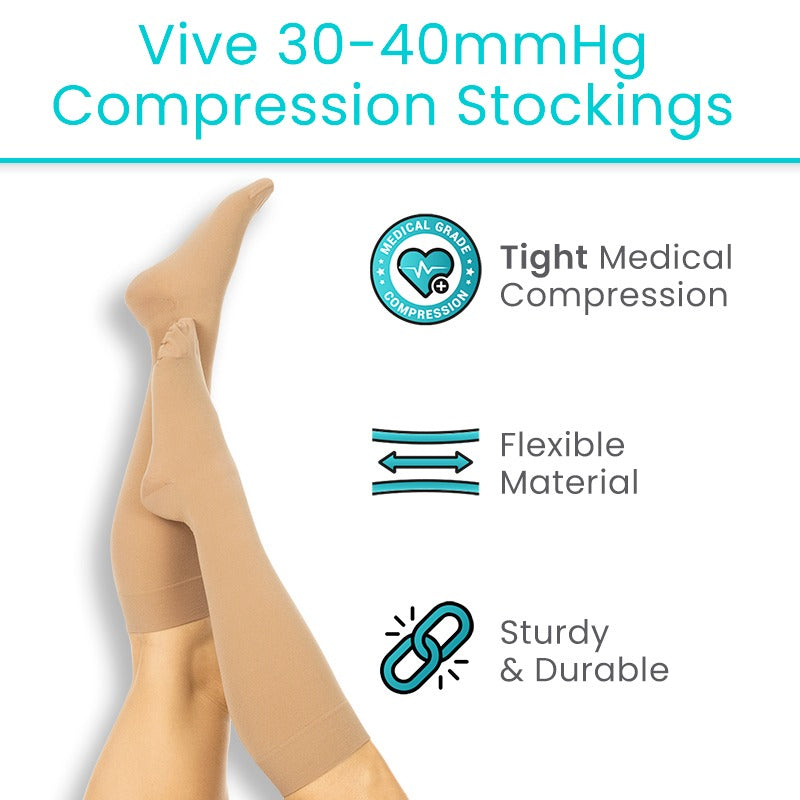 Knee High Compression Stockings 30-40mmHg